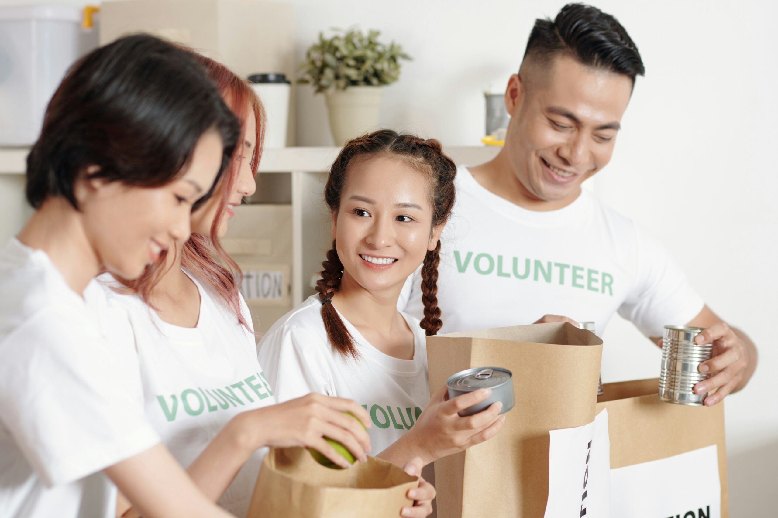 A groupe of people volunteer for a nonprofit